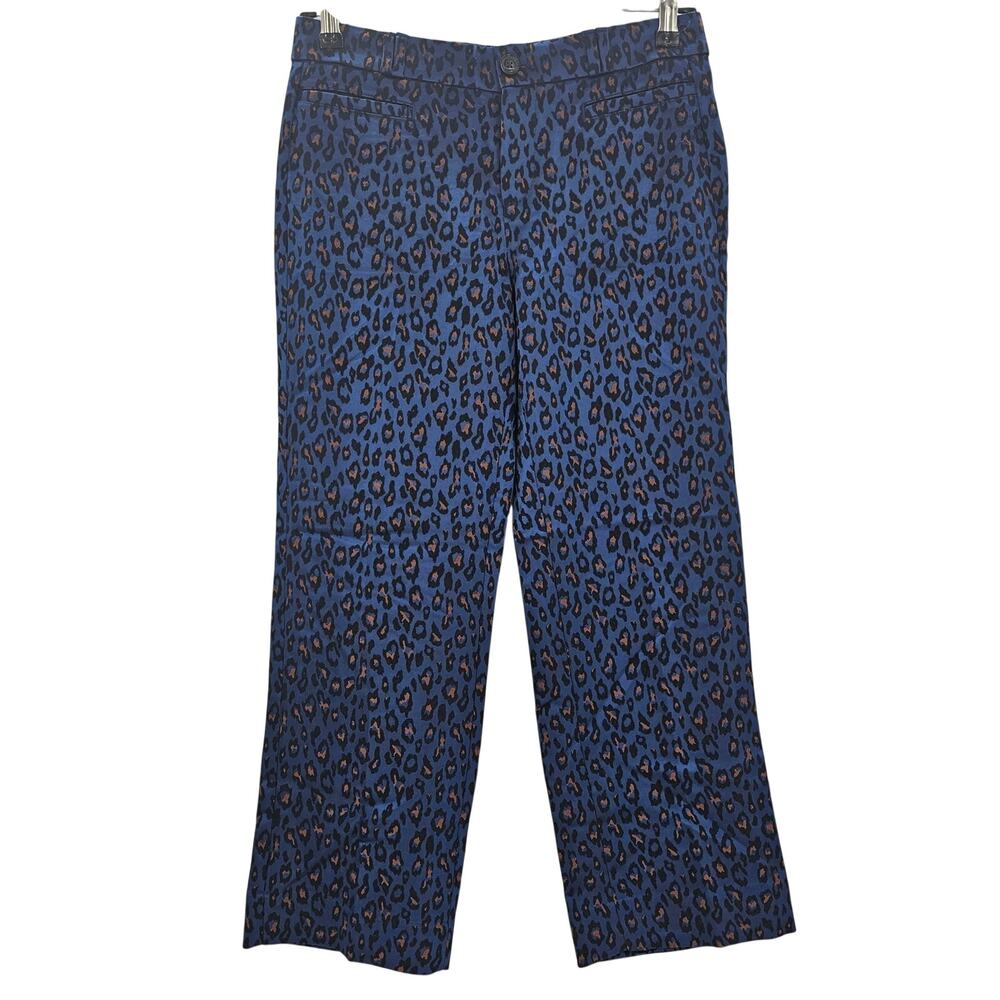 Banana Republic Womans size 0 Logan Cropped Straight Leg Dress Pants Blue NEW
